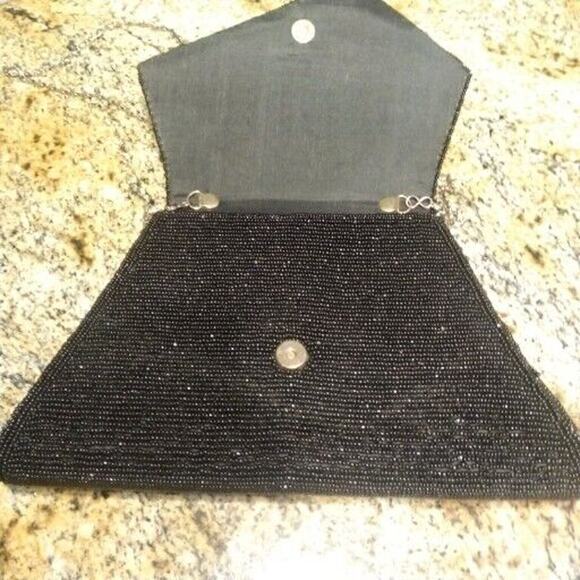 MCM Black Beaded Wristlet / Crossbody Small Cute Purse Bag - Picture 11 of 15